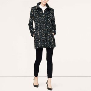Ann Taylor LOFT Snow Leopard Print Car Coat